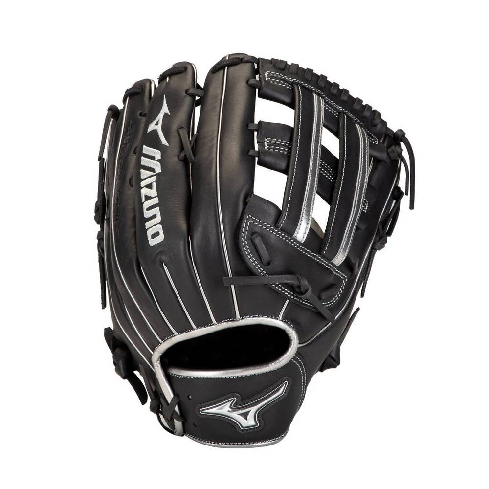 Mens Mizuno MVP Prime SE Slowpitch 13" Softball Gloves Black/Silver Philippines (VHJMRB618)